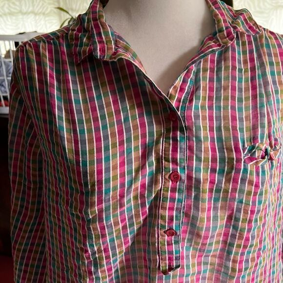 Givenchy plaid colorful vintage shirt - Picture 2 of 5